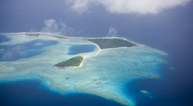 Aerial View of Marshall Islands, Ailinglaplap Atoll, Micronesia, Pacific Ocean